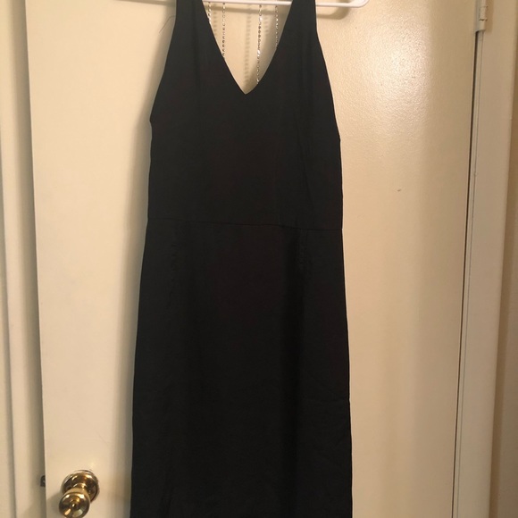Bebe Black Sparkle Rhinestones Halter Dress Sz 16 - Picture 4 of 8